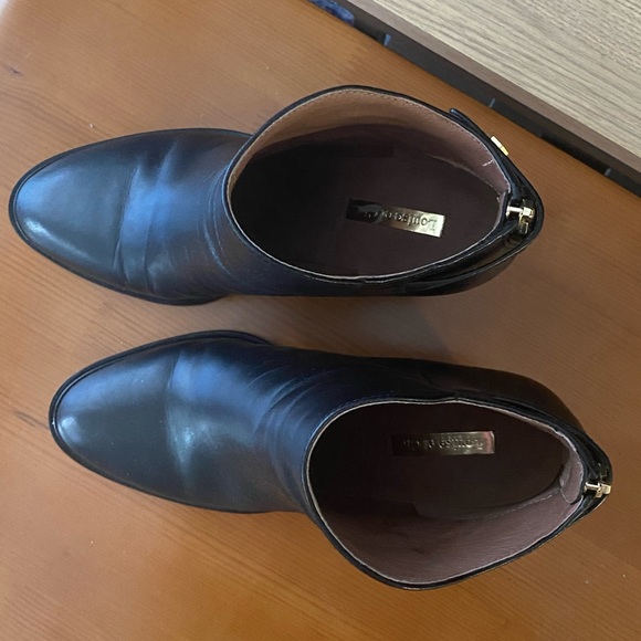 Louise et Cie Black Leather Ankle Booties Sz 8.5M - Picture 3 of 11